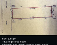 575sqm Prime Land for Sale in Oniru Estate, Victoria Island