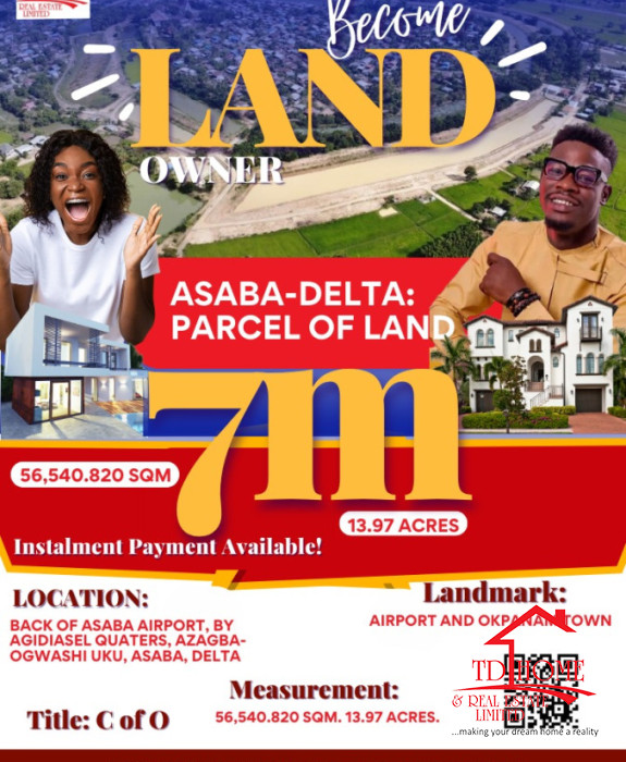 INVESTMENT OPPORTUNITY PARCEL OF LAND FOR SALE IN ASABA DELTA STATE