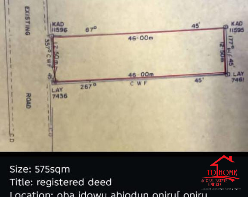 575sqm Prime Land for Sale in Oniru Estate, Victoria Island