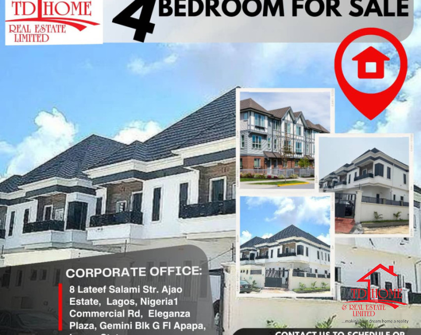 PRIME LEKKI SEMI- DETACHED 4 BEDROOM FOR SALE